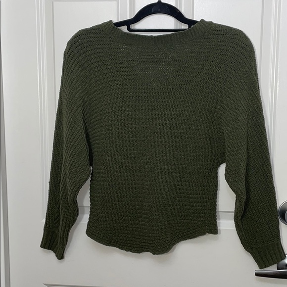 American Eagle Outfitters Knit Sweater Olive Green - Picture 6 of 8